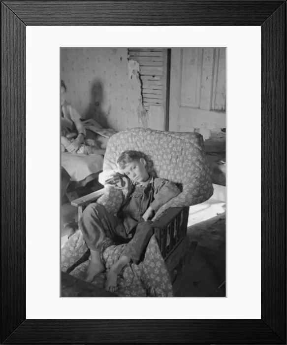 Framed Print : One of John Scotts children recovering from a severe attack Framed Print : One of John Scotts children recovering from a severe attack