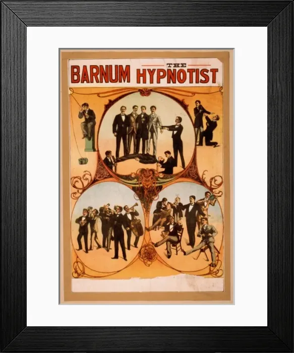 Framed Print : Barnum the hypnotist
