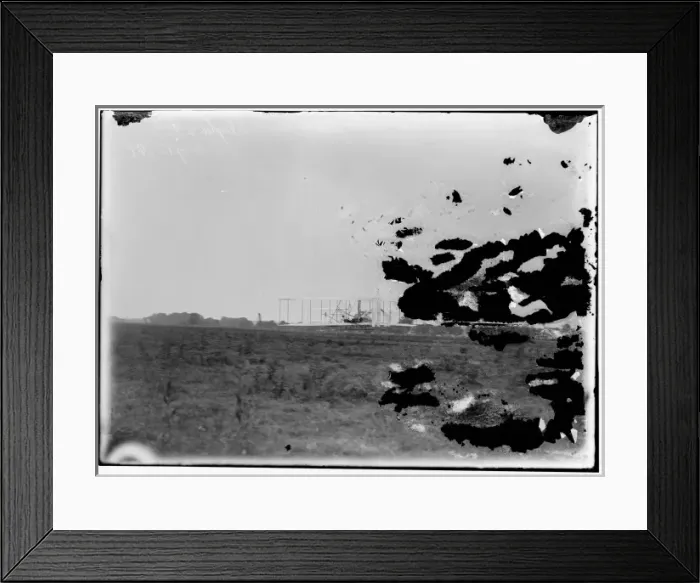 Framed Print : Flight 29: machine close to the ground, Orville piloting, co Framed Print : Flight 29: machine close to the ground, Orville piloting, co