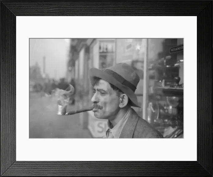 Framed Print : Man with homemade pipe, Washington, D. C Framed Print : Man with homemade pipe, Washington, D. C