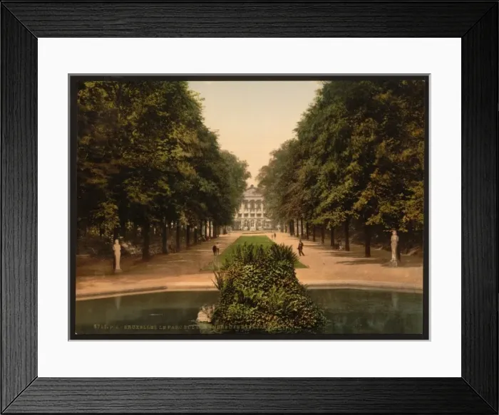 Framed Print : Park and Chamber of Representatives, Brussels, Belgium Framed Print : Park and Chamber of Representatives, Brussels, Belgium