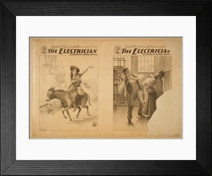 Framed Print : The electrician an American comedy drama : Chas. E. Blaney s