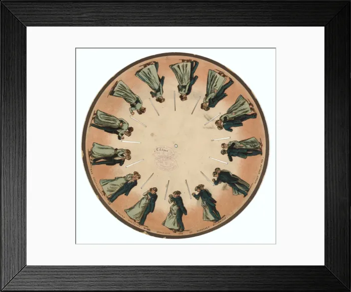 Framed Print : The zoopraxiscope - a couple waltzing Framed Print : The zoopraxiscope - a couple waltzing