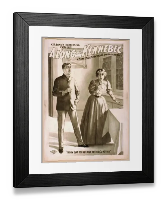 Framed Print : CR Renos successful comedy, Along the Kennebec a New Englan Framed Print : CR Renos successful comedy, Along the Kennebec a New Englan