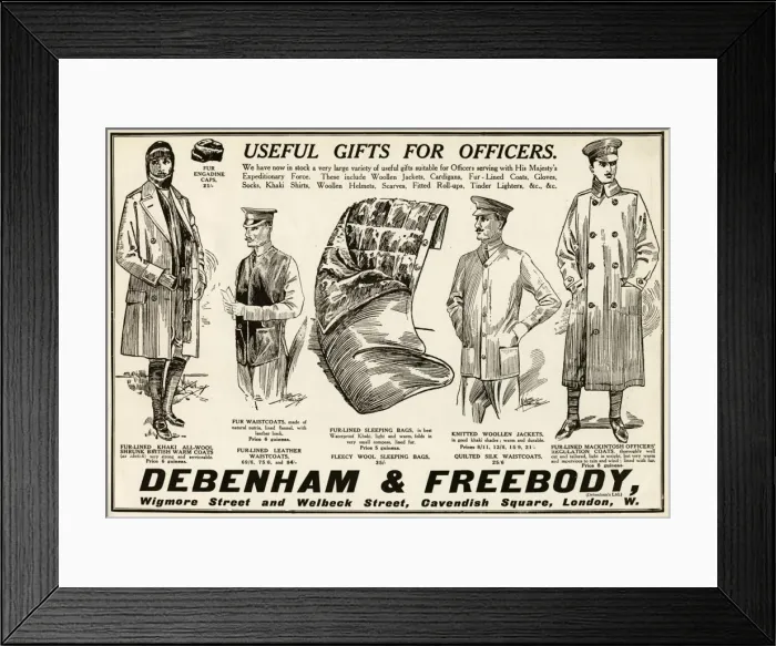 Framed Print : Useful gifts for Officers at the front 1914 Framed Print : Useful gifts for Officers at the front 1914