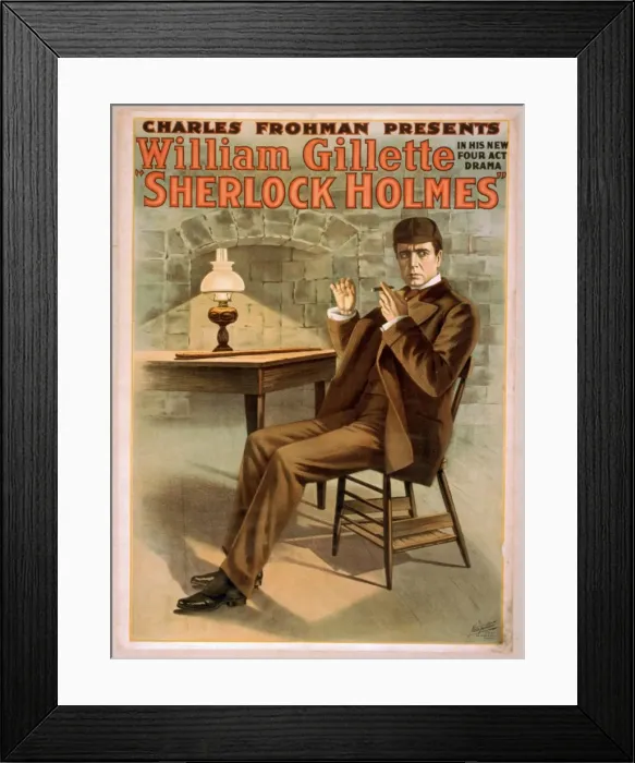 Framed Print : Charles Frohman presents William Gillette in his new four ac Framed Print : Charles Frohman presents William Gillette in his new four ac