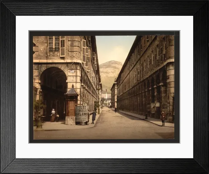 Framed Print : Rue de Boigne, Chambery, France Framed Print : Rue de Boigne, Chambery, France