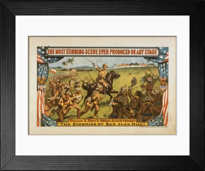 Framed Print : William H. Wests great achievement, The storming of San Jua Framed Print : William H. Wests great achievement, The storming of San Jua