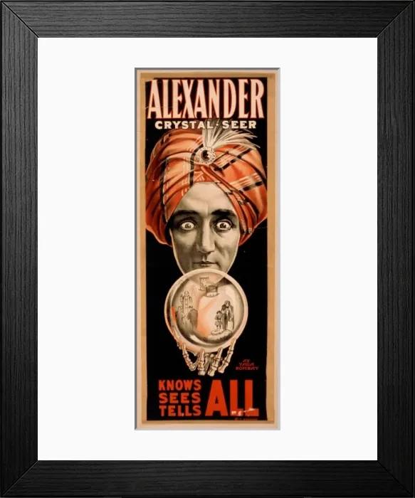 Framed Print : Alexander, crystal seer knows, sees, tells all Framed Print : Alexander, crystal seer knows, sees, tells all