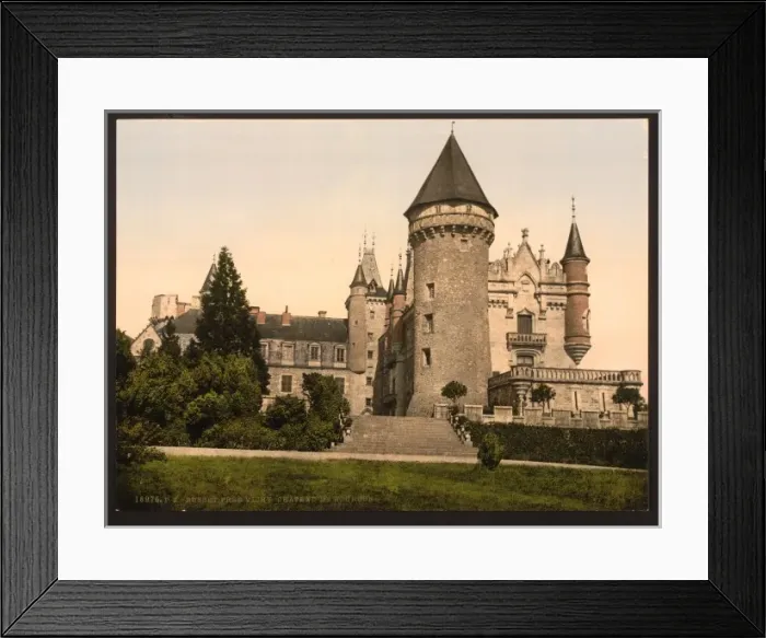 Framed Print : Busset near Vichy, Chateaux de Bourbon (i. e. Chateau de Bou Framed Print : Busset near Vichy, Chateaux de Bourbon (i. e. Chateau de Bou