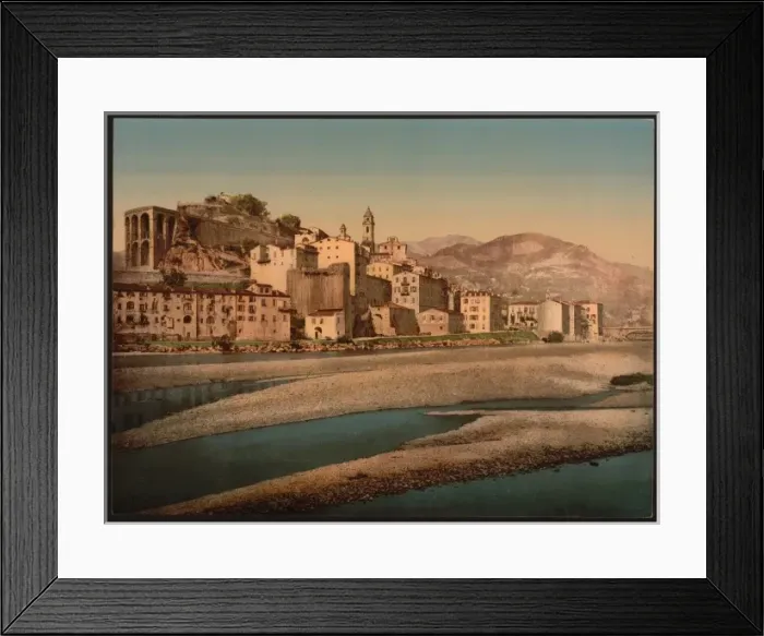 Framed Print : General view of the town, no. 1, Ventimiglia, Riviera Framed Print : General view of the town, no. 1, Ventimiglia, Riviera