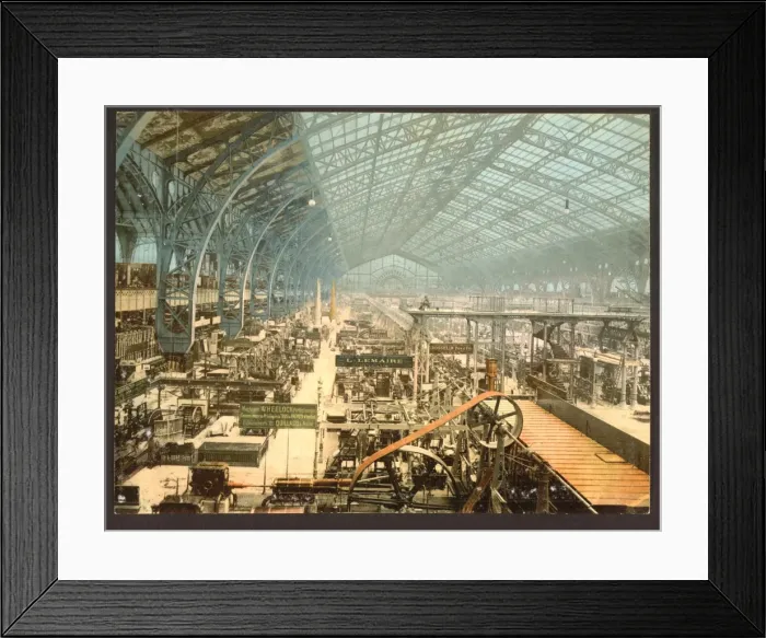 Framed Print : Interior view of the Gallery of Machines, Exposition univers Framed Print : Interior view of the Gallery of Machines, Exposition univers