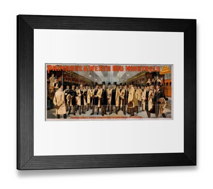 Framed Print : Primrose & Wests Big Minstrels all white performers Primros Framed Print : Primrose & Wests Big Minstrels all white performers Primros