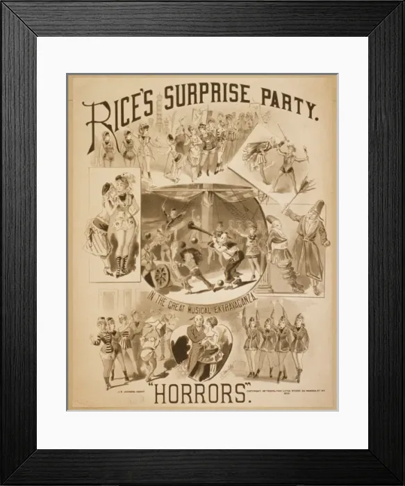 Framed Print : Rices Surprise Party in the great musical extravaganza, Hor Framed Print : Rices Surprise Party in the great musical extravaganza, Hor
