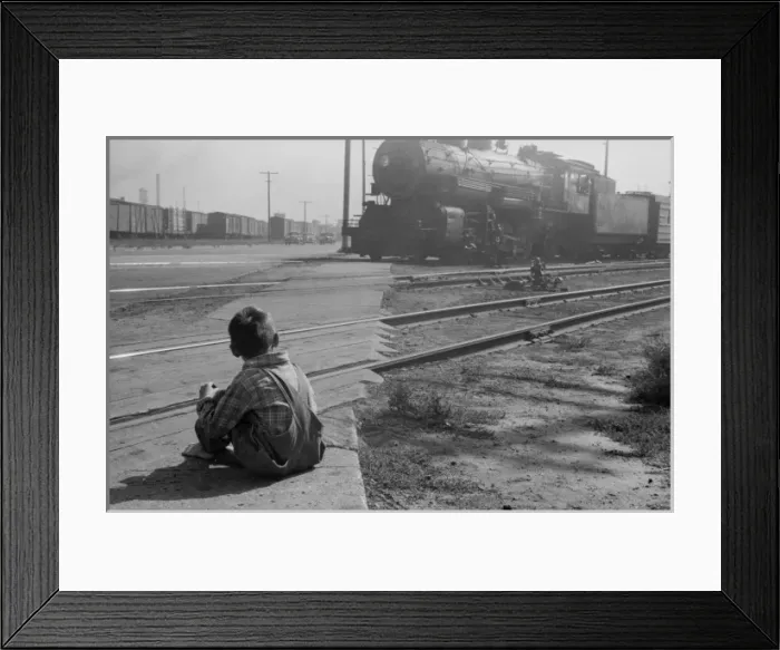 Framed Print : Child who lives on the other side of the tracks, Minneapolis Framed Print : Child who lives on the other side of the tracks, Minneapolis