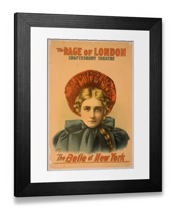 Framed Print : The rage of London, Shaftesbury Theatre, The Belle of New Yo Framed Print : The rage of London, Shaftesbury Theatre, The Belle of New Yo