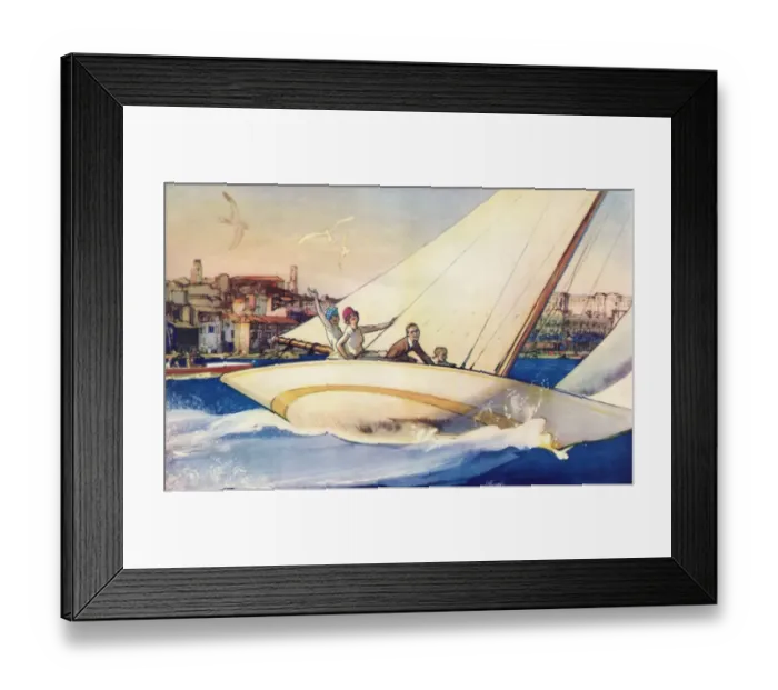 Framed Print : Yachting at Cannes by Blam Framed Print : Yachting at Cannes by Blam