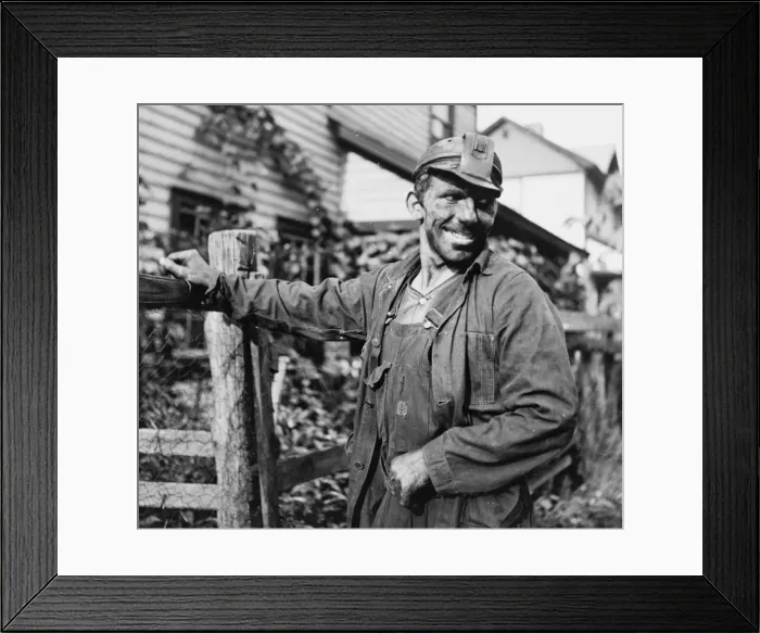 Framed Print : Coal miner (Polish). Capels, West Virginia Framed Print : Coal miner (Polish). Capels, West Virginia