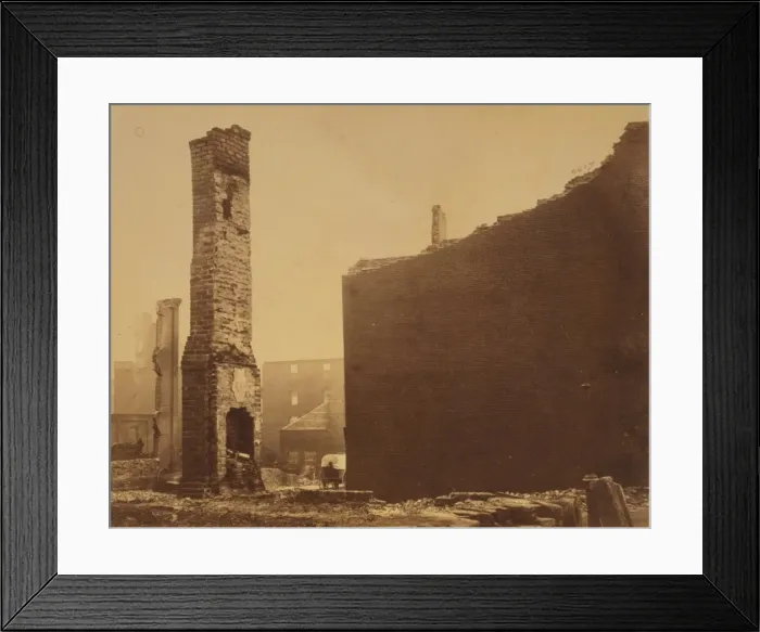 Framed Print : Ruins on Carey Street, Richmond, Va. April, 1865 Framed Print : Ruins on Carey Street, Richmond, Va. April, 1865