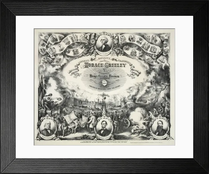 Framed Print : For President Horace Greeley of New York and for Vice Presid Framed Print : For President Horace Greeley of New York and for Vice Presid