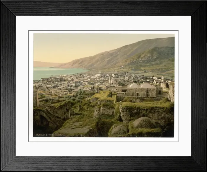 Framed Print : View from the fortress, Tiberias, Holy Land, (i. e. Israel) Framed Print : View from the fortress, Tiberias, Holy Land, (i. e. Israel)