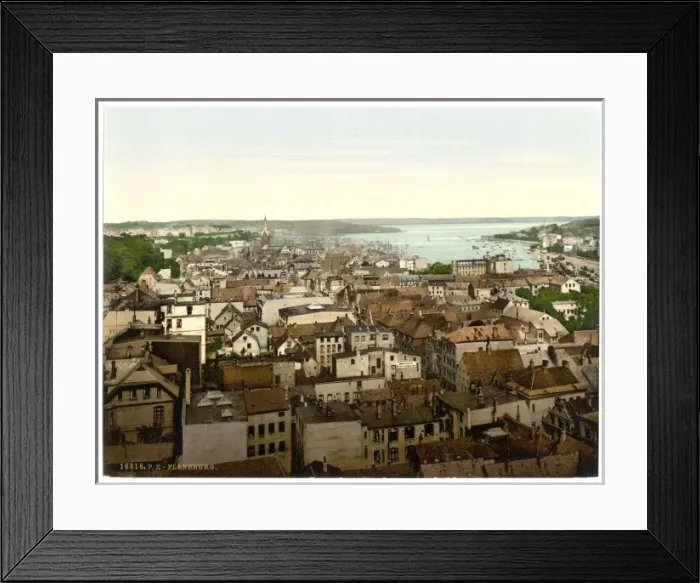 Framed Print : General view, Flensburg, Schleswig-Holstein, Germany Framed Print : General view, Flensburg, Schleswig-Holstein, Germany