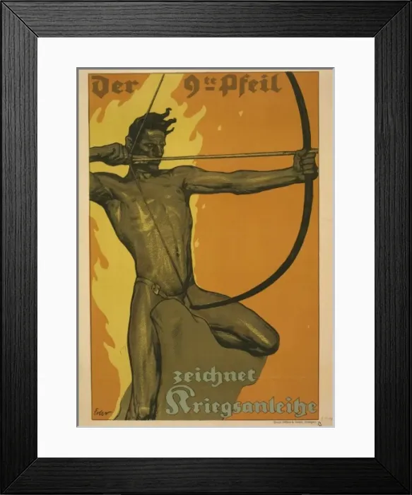 Framed Print : Der 9te Pfeil, zeichnet Kriegsanleihe Framed Print : Der 9te Pfeil, zeichnet Kriegsanleihe