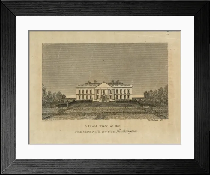 Framed Print : A front view of the presidents house Framed Print : A front view of the presidents house