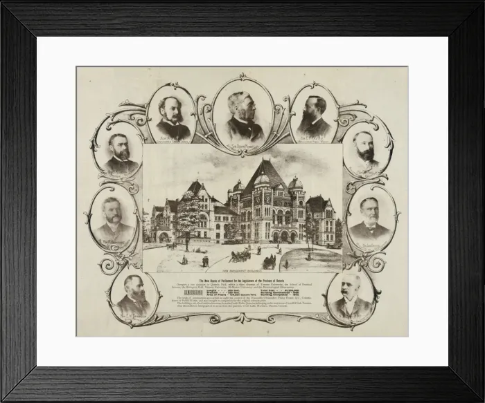 Framed Print : The new House of Parliament for the legislature of the provi Framed Print : The new House of Parliament for the legislature of the provi