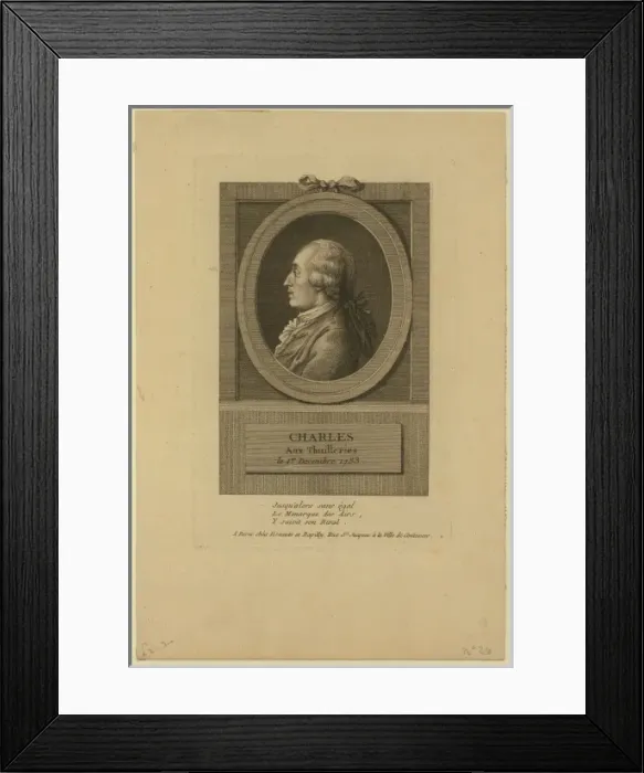 Framed Print : Charles aux Thuilleries i. e. Tuileries le 1er decembre 1783 Framed Print : Charles aux Thuilleries i. e. Tuileries le 1er decembre 1783