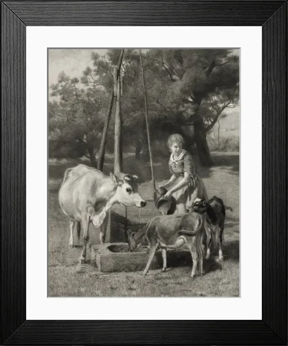 Framed Print : The dairymaid Framed Print : The dairymaid