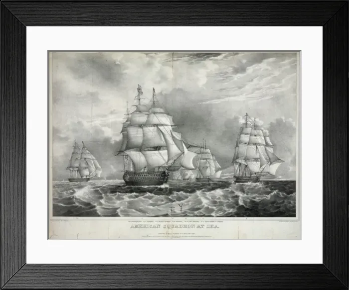 Framed Print : American squadron at sea Framed Print : American squadron at sea