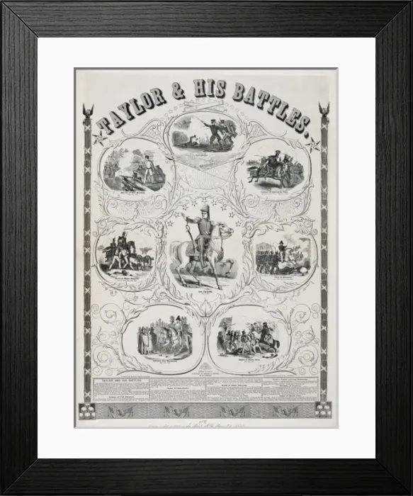 Framed Print : Taylor & his battles Framed Print : Taylor & his battles