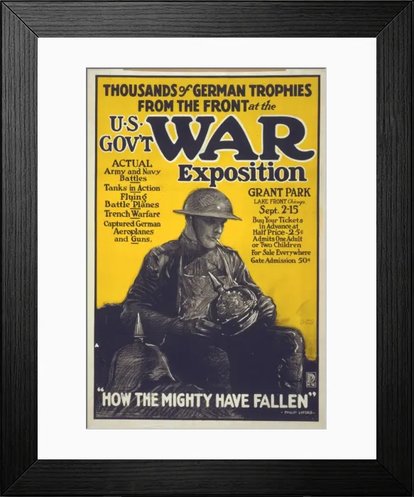 Framed Print : Thousands of German trophies from the front at the US gov t Framed Print : Thousands of German trophies from the front at the US gov t
