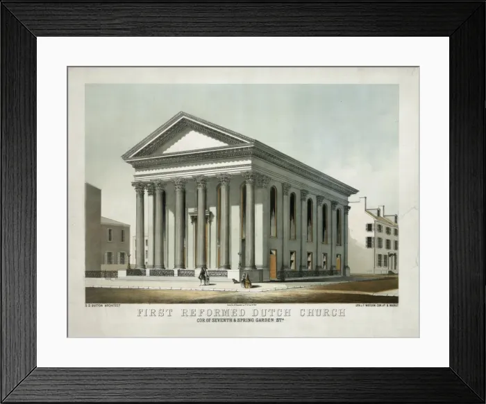 Framed Print : First reformed Dutch church, cor. of Seventh & Spring Garden Framed Print : First reformed Dutch church, cor. of Seventh & Spring Garden