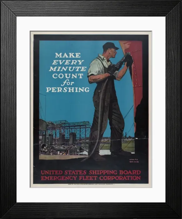 Framed Print : Make every minute count for Pershing Framed Print : Make every minute count for Pershing