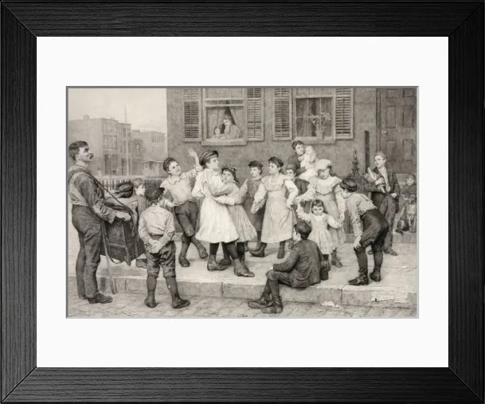 Framed Print : A sidewalk dance Framed Print : A sidewalk dance