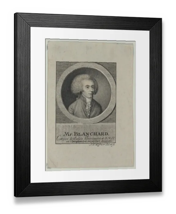 Framed Print : Mr. Blanchard, citoyen de Calais, pensionaire de SMTC et cor Framed Print : Mr. Blanchard, citoyen de Calais, pensionaire de SMTC et cor
