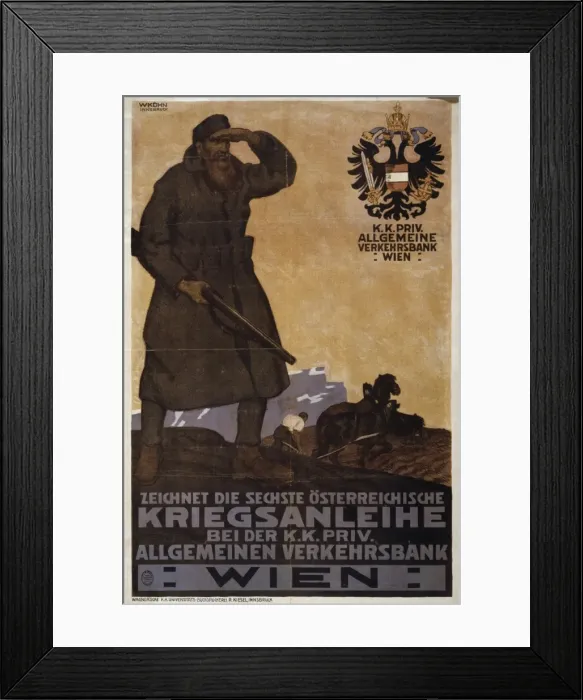 Framed Print : Zeichnet die sechste osterreichische kriegsanleihe Framed Print : Zeichnet die sechste osterreichische kriegsanleihe