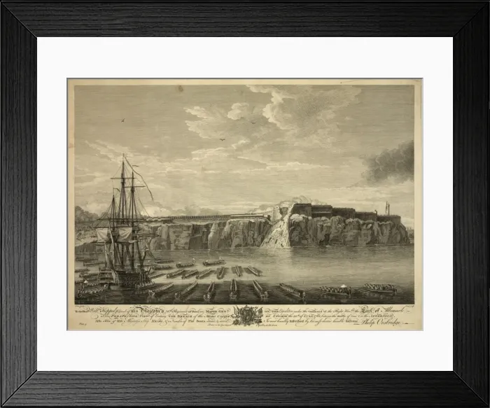 Framed Print : Perspective view of entring the breach of the Moro Castle, b Framed Print : Perspective view of entring the breach of the Moro Castle, b