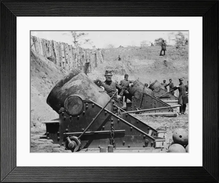 Framed Print : Yorktown, Virginia. Battery No. 4 mounting 13-inch mortars Framed Print : Yorktown, Virginia. Battery No. 4 mounting 13-inch mortars