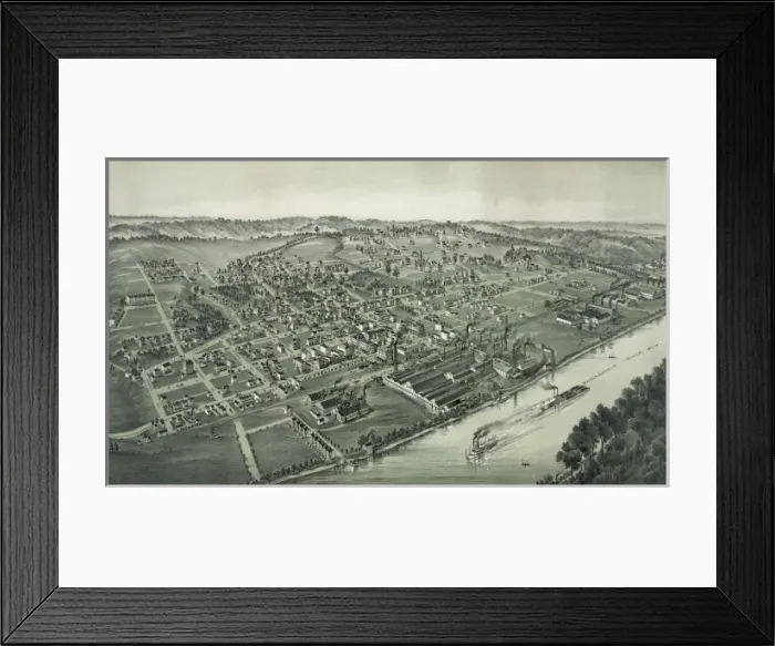 Framed Print : Charleroi, Washington County Pennsylvania, 1897 Framed Print : Charleroi, Washington County Pennsylvania, 1897
