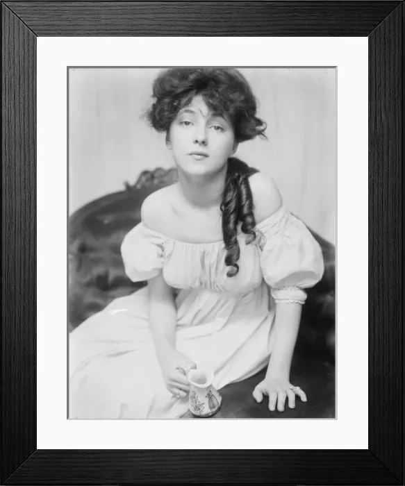 Framed Print : Evelyn Nesbit about 1900 at a time when she was brought to t Framed Print : Evelyn Nesbit about 1900 at a time when she was brought to t