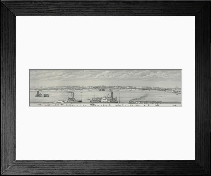 Framed Print : Panorama of Davenport, Iowa. As seen from the Harper-House Framed Print : Panorama of Davenport, Iowa. As seen from the Harper-House