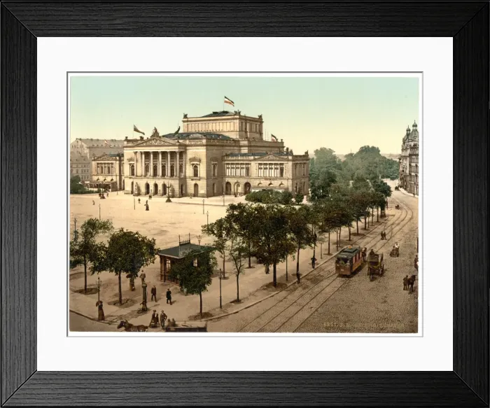 Framed Print : Theater, Leipsig, Saxony, Germany Framed Print : Theater, Leipsig, Saxony, Germany