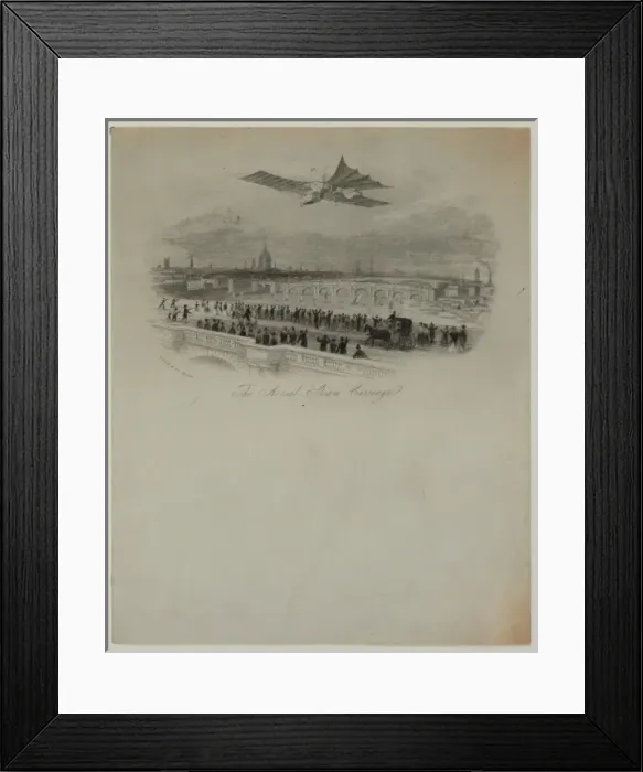 Framed Print : The aerial steam carriage Framed Print : The aerial steam carriage