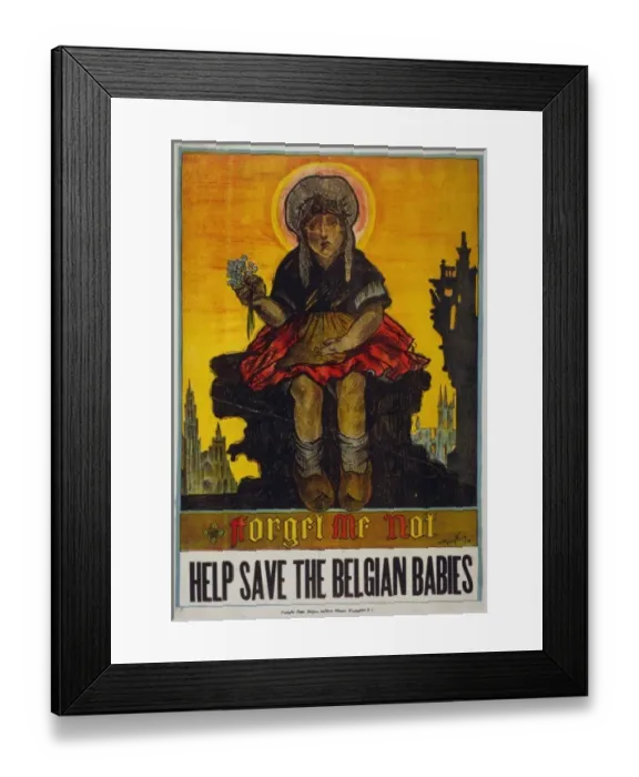 Framed Print : Forget me not - Help save the Belgian babies