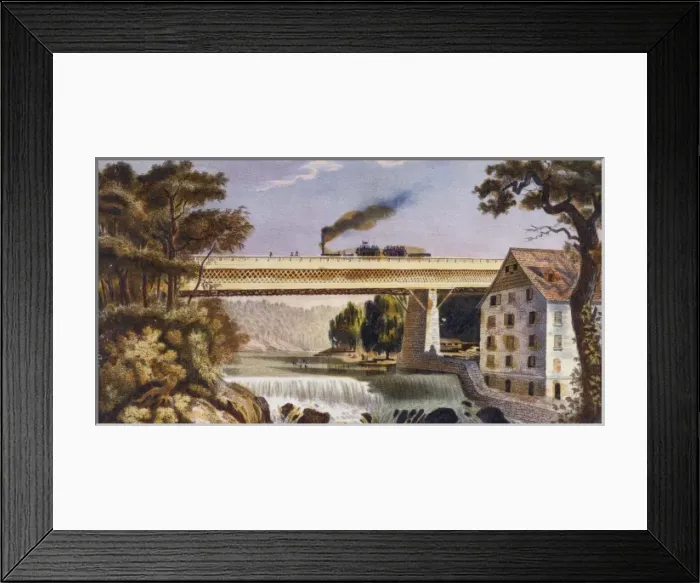 Framed Print : Railroad bridge over the Wissahickon near Manayunk Framed Print : Railroad bridge over the Wissahickon near Manayunk
