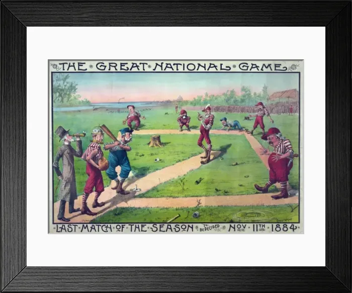Framed Print : The great national game. Last match of the season to be deci Framed Print : The great national game. Last match of the season to be deci