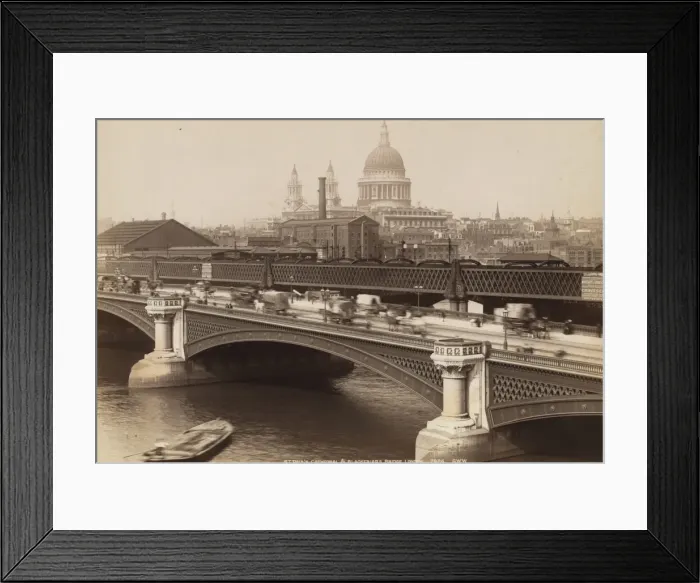 Framed Print : St. Pauls Cathedral & Blackfriars Bridge, London Framed Print : St. Pauls Cathedral & Blackfriars Bridge, London